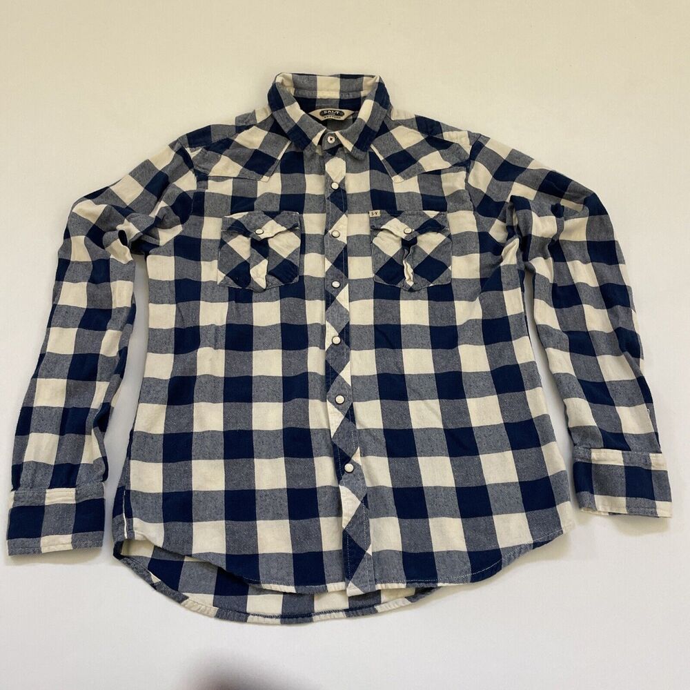 Salt Valley Western Pearl Snap Shirt Women’s Size Large Plaid Cowgirl Country‎